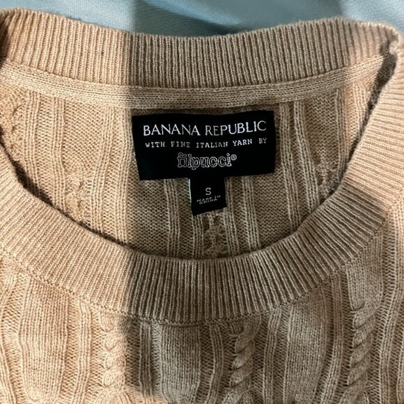Women’s Small Banana Republic Flippucci Light Brown Sweater - Picture 2 of 5